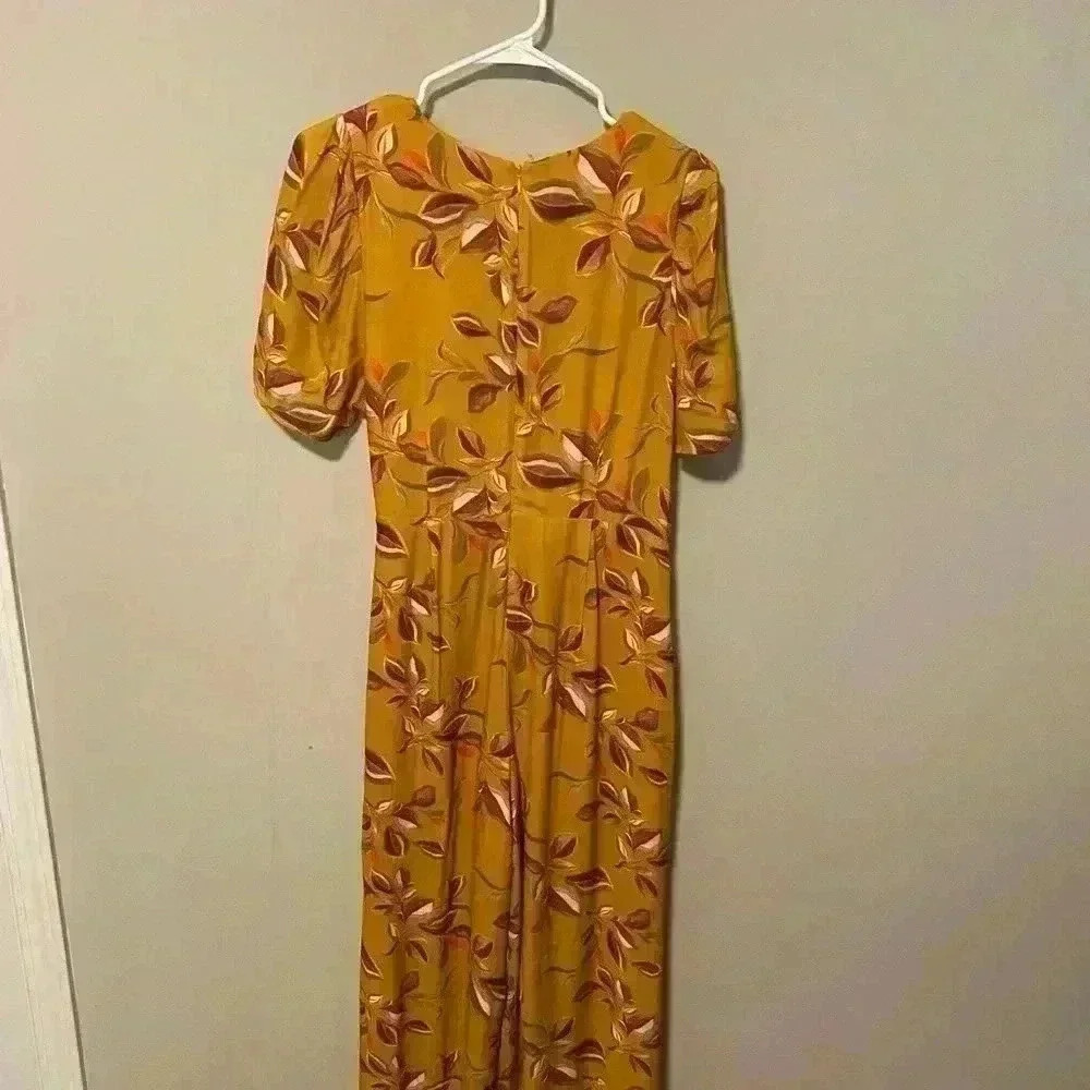 Greylin  Mustard Yellow Jumpsuit Size Medium - Picture 2 of 3